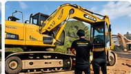 Atendimento em escavadeira